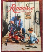 Vintage REMINISCE Magazine July August 1994 Man &amp; Little Boy Fixing Bicycle - $144.77 MXN