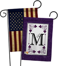 Classic M Initial - Impressions Decorative USA Vintage - Applique Garden Flags P - £24.39 GBP