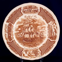 Meakin Fair Winds Brown Dinner Plates Friendship of Salem Brown China Trade Ship - £3.99 GBP