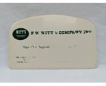 Witts Spice Company Promotional Plastic Divider F W Witt And Company Inc... - $35.63