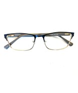 Robert Mitchel Eyeglasses Frames RM 202128 NAVY rectangle metal 54-17-14... - $61.38