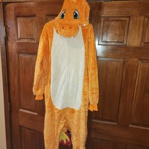 NEW Unisex Adult Onepiece Pajamas Pokemon Charmander Costume Cosplay Sleepwear S - £14.87 GBP