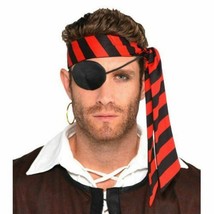 Pirate Black Red Headscarf Adult - $4.08