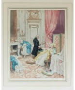 LUCIUS ROSSI THE PHYSCIANS VISIT VICTORIAN  LITHOGRAPH GEORGES PETIT 189... - £89.64 GBP