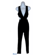 Black Bodysuit Romper Jumpsuit Sexy Black Bodycon V Neck Romper Size S +... - €21,86 EUR