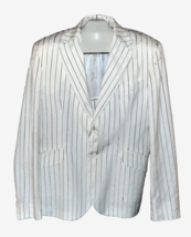 Xagon Man Italy Men&#39;s White Striped Cotton Jacket Blazer Size US 46 EU 56 - £66.82 GBP