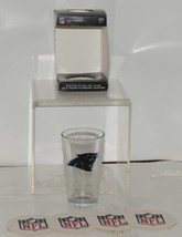 NFL Boelter Brands LLC 16 Ounce Carolina Panthers Pint Glass White Coasters - £18.08 GBP