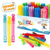 Bubble Wand, 120 Pack Mini Bubble Wands Bulk 15 Colors For Halloween, Summer Toy - £39.95 GBP