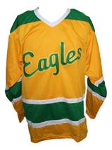 Any Name Number Salt Lake Golden Eagles Retro Hockey Jersey Yellow Any Size image 4