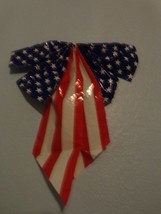 American Patriotic Plastic Stars Stripes Red White Blue Decoration Bow USA - £3.20 GBP