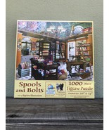 Unopened SunsOut 1000 Piece Jigsaw Puzzle&quot;Spools&amp;Bolts&quot; by Bigelow Illus... - $27.16 CAD