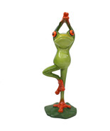 Tree Pose Yoga Frog Figurine, Namaste Frog, Yoga Frog - $38.28 CAD