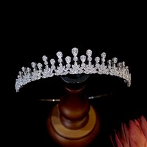 Simple Bridal Crown Wedding Hair Accessories Jewelry,  Fashion CZ Tiaras Crystal - £39.41 GBP