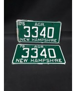 1975 UNUSED Set New Hampshire AGRICULTURE License Plate Original Registr... - $63.67 CAD