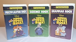 School House Rock VHS 25th Anniversary Lot of 3 Grammar Science Multipli... - £10.06 GBP