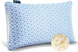 Bed Pillow King Size 1 Pack Shredded Memory Foam Pillow Adjustable Cooling Pillo - £57.98 GBP