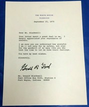 1975 President Gerald Ford Personal Letter after Assassination Attempt S... - $72.99