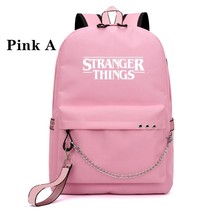 New Stranger Things backpack Multifunction USB Charging Travel Canvas Student Ba - £38.65 GBP