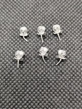 (6) WWII Micro Armour Tank Turret Metal Miniature Bits 1/285 Scale - $9.49