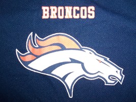 NFL Denver Broncos Colorado Football Team Blue Graphic Jersey Youth XL - £14.90 GBP