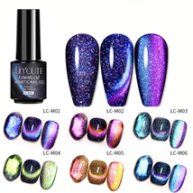 US STOCK Reflective Glitter Flashy Magnetic Gel Polish Soak off UV Nail ... - £6.37 GBP