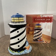 VTG 1998 Warren Kimble Lighthouse Ceramic 12&quot; Cookie Jar Sakura Costal B... - £11.16 GBP