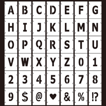 42Pcs Letter Stencils 3 Inch, Letters and Numbers Interlocking Stencil Kit, Symb - £10.94 GBP