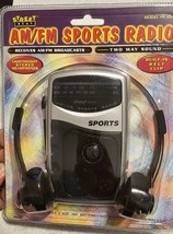 Nos Vintage AM/FM Street Beat Sports Radio With Headphones Antenna PR-35M - £22.78 GBP