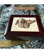 Inlay SHunting Dog Jewelry Box Handcrafted 6 X 7 X 2 - €28,38 EUR