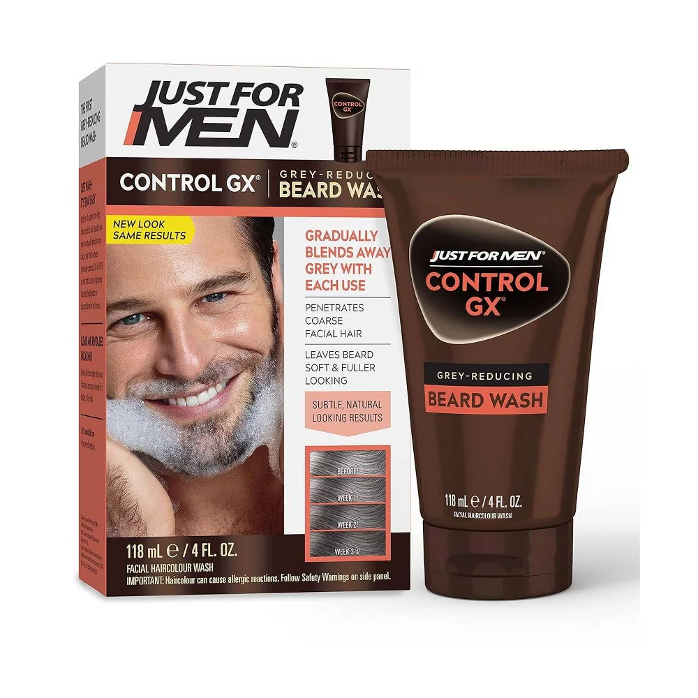 Just For Men Control GX Gradual Grey Reducing Beard Hair Wash, 4 fl oz - $19.99