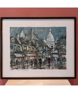 Maurice Legendre Lithograph Paris Place du Tertre Framed Art Print Montm... - $166.22 CAD