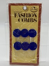 Vtg Goody Kant-Slip Fashion Combs Blue #8050 Made in USA Retro Hair - £14.70 GBP