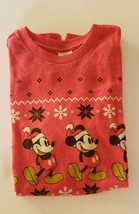 Disney Mickey Mouse Holiday Christmas Snowflake Red T-Shirt size medium ... - £12.56 GBP