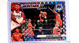 2021 2021-22 Panini Mosiac Montage Prizm #19 Damian Lillard Prizm Trail Blazers - $2.33