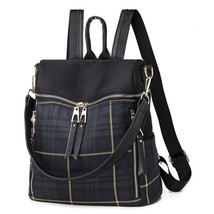 2019 Korean Version Of The New Waterproof OxCloth Backpack Travel Wild Plaid Bac - $70.66