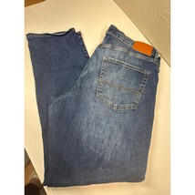 Lucky Brand 410 Athletic Straight Leg Denim Stretch Dark Wash Mens 38x32 - $559.52 MXN