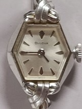 VTG Womens BULOVA 10 M6 10k RGP Bezel Stainless Steel Watch, Stretch Band - £17.17 GBP