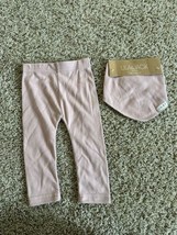 NWT Lila and Jack Baby Bandana Bib Pink &amp; Pants Size 9-12 Months Girls - $5.89