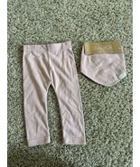 NWT Lila and Jack Baby Bandana Bib Pink &amp; Pants Size 9-12 Months Girls - $7.99 CAD