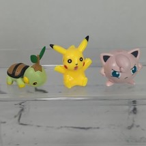 Pokemon Mini Figures Lot of 3 Pikachu Clara Turtwig - $14.84