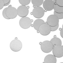  Stamping Blank Circles Tags 12mm Metal Blanks Silver Aluminum Metal 10pcs - $5.93