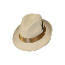 Men Bruno Capelo Hat Australian Wool Soft Fedora Giovani Un131 Bone Camel image 2