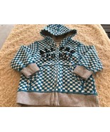 Children&#39;s Place Boys Blue White Checker Gray Cuffs Hoodie Sweatshirt Al... - $7.98 CAD