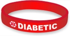 Rubber Medical Condition Identification Bracelet ~ Diabetes - £9.55 GBP