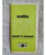 1978 Chevrolet Malibu Owners Manual User Guide Reference Operator Book F... - $18.99