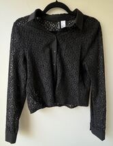 H&amp;M Divided Black Long Sleeve Lace Button Size 8 - $10.88