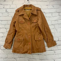 Bronton Jacket Vintage Brown Vinyl Childs Sz 8 Unisex - £39.10 GBP