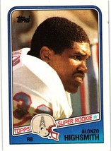 1988 Topps Alonzo Highsmith Houston Oilers NFL Football Card - £1.23 GBP