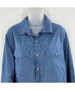 Construct Mens Blue Polka Dot Button Down Long Sleeve Dress Shirt Size L - £17.05 GBP