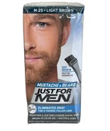 Just For Men Easy Brush In Mustache &amp; Beard Color Light Brown M-25 Three... - $40.84